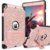 BENTOBEN Case for iPad Air 2/iPad 9.7 2017/2018/Pro 9.7, iPad 5th/6th Generation Case, Glitter 3Layer Full Body Protective Kickstand Durable Leather Shockproof Girls Women Kids Tablet Cover, Rose Gold K381-Rose Gold 47 81iNZEQ4O L