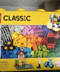 LEGO Classic Large Creative Brick Box 10698 Building Toy Set for Back to School, Toy Storage Solution for Classrooms, Interactive Building Toy for Kids, Boys, and Girls Standard 47 81iORJN6O6L