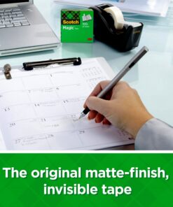 Scotch Magic Tape, Invisible, Repair Christmas Cards and Use as Holiday Gift Wrap Supplies for Christmas, 24 Tape Rolls 19 81iPHbaCERL 2