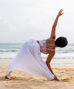 CandyHusky Mens Womens Baggy Lounge Hippie Boho Aladdin Harem Yoga Pants Rayon One Size White 12 81iPT8BamuL