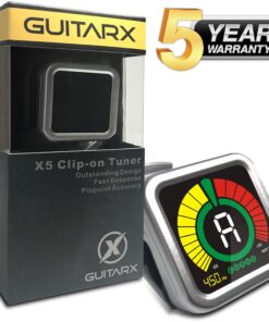 GUITARX X5 - Clip On Tuner for All Instruments - Guitar, Violin, Chromatic, Ukulele, and Bass Tuner Modes - #1 Among Guitar Tuners - Most Advanced High-Sensitivity Sensor in The Market 22 81iQZg3LZL