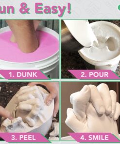 Luna Bean Huge Oversize XL Family Hand Casting Kit – Family Size Hand Molding Kit – Casts 6 Hands Comfortably Adults & Kids, Gifts for Family with Kids - Thanksgiving Gifts Family XL 39 81iQwHjTdTL