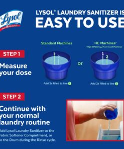 Lysol Laundry Sanitizer Additive, Bacteria-Causing Laundry Odor Eliminator, 0% Bleach Laundry Sanitizer, color, , 90 Fl Oz Crisp Linen 22 81iRoopNNpL