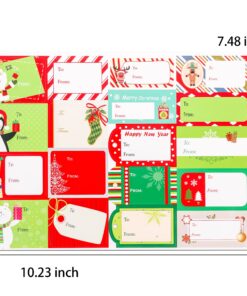 Alternative view of 432 Pieces Christmas Sticker Labels, Self Adhesive Christmas Gift Tags for Gift Boxes Envelopes, Santa Snowmen Xmas Tree Reindeer Holiday Decorative Presents Name Labels
