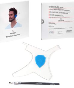 Aberlite ClearShaper - Beard Shaper Kit w/Barber Pencils - Premium Shaping Tool - 100% Clear | Many Styles - The Ultimate Beard/Hair Lineup (US Patent) - Beard Stencil Guide Template Outliner Blue 27 81iSnBBCkYL
