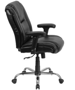 Flash Furniture HERCULES Series Big & Tall 400 lb. Rated Black LeatherSoft Ergonomic Task Office Chair with Chrome Base and Adjustable Arms 1 29 81iT3Jx6DJL
