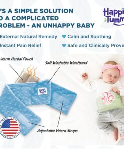 Happi Tummi Colic and Gas Relief for Babies and Infants- Heated Belly Wrap for Newborns - Aromatherapy Wrap for Upset Tummy and Constipation Pretty-n-plush Pink 14 81iU0qJZ0bL