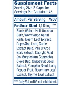 Renew Life ParaSmart; 14-Day, 2-Part Cleanse; Promotes Balance of Intestinal Microorganisms; Promotes Regular Elimination; Gluten, Dairy and Soy Free; 90 Vegetarian Capsules, 1 Fl. Oz. Tincture* 14 81iUlx27kFL