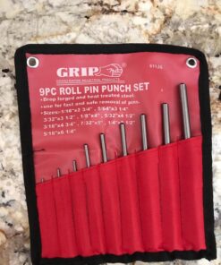 Grip 9 pc Roll Pin Punch Set - Gunsmithing, Automotive, Watch Repair, Jewelry, Crafts - Roll-Up Storage Pouch Included 16 81iUmkAHtlL