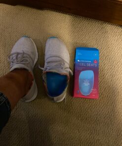 Heel That Pain Plantar Fasciitis Insoles | Heel Seats Foot Orthotic Inserts, Heel Cups for Heel Pain and Heel Spurs | Patented, Clinically Proven, 100% Guaranteed | Blue, Medium (W 6.5-10, M 5-8) Blue Firm Rubber Medium (Women's 6.5-10, Men's 5-8) 30 81iVD2GWruL