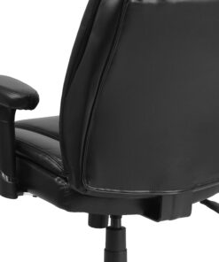 Flash Furniture HERCULES Series Big & Tall 400 lb. Rated Black LeatherSoft Ergonomic Task Office Chair with Chrome Base and Adjustable Arms 1 28 81iVcfpvOhL