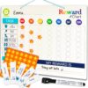 Magnetic Behavior Chore Chart for Kids at Home - Gift Reward Visual Schedule Chart by QUOKKA - Dry and Erase Routine and Responsibility - Use 99 Magnets, Markers, Stickers - from Toddlers to Teens Original