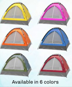 2-Person Camping Tent – Includes Rain Fly and Carrying Bag – Lightweight Outdoor Tent for Backpacking, Hiking, or Beach by Wakeman Outdoors Dome Blue 38 81iXSWnEcL