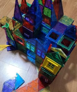 Playmags 100-Piece Magnetic Tiles Building Blocks Set, 3D Magnet Tiles for Kids Boys Girls, Educational STEM Toys for Toddlers… plain 37 81iXYmuJR7L