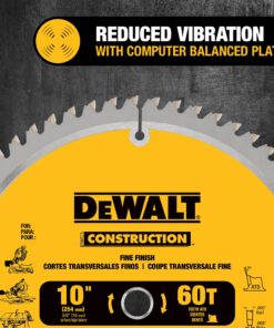 DEWALT 10-Inch Miter / Table Saw Blades, 60-Tooth Crosscutting & 32-Tooth General Purpose, Combo Pack (DW3106P5) Saw Blade Combo Pack, 10 In., 60/32T 24 81iXZ1hR L