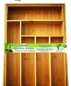 Expandable Bamboo Silverware Organizer 6-8 Slots Adjustable Amazing Drawer Inserts with Deep Dividers. EASY TO INSTALL, Storage of Flatware , Cutlery, Wooden or Stainless Utensil - Kitchen Knives 31 81iXZo0wywL