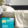 THREAD SPREAD Twin Sheet Set, 800 Thread Count 100% Egyptian Cotton Sheets Twin Size Bed Sheet Set - 3 Piece Cooling Sheets - Soft Luxury Hotel Sheets - Deep Pocket Twin Sheets Set - Ivory