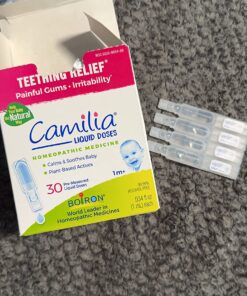 Boiron Camilia Teething Drops for Daytime and Nighttime Relief of Painful or Swollen Gums and Irritability in Babies - 30 Count 30 Count (Pack of 1) 31 81ie5KVSokL