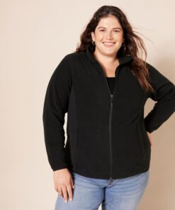 Amazon Essentials Women's Classic-Fit Full-Zip Polar Soft Fleece Jacket (Available in Plus Size) Polyester Black X-Small 15 81igBDJyjvL
