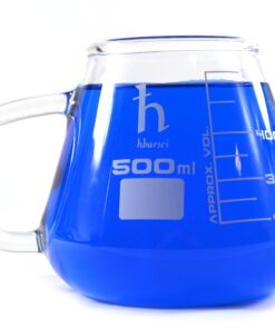 Premium Erlenmeyer Flask Mug, Borosilicate Glass, 16.9oz (500mL) Capacity