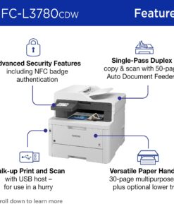 Brother MFC-L3780CDW Wireless Digital Color All-in-One Printer with Laser Quality Output, Single Pass Duplex Copy & Scan | Includes 4 Month Refresh Subscription Trial ¹ Amazon Dash Replenishment Ready New MFCL3780CDW: Adds Optional Paper Tray 22 81ih5yCMh0L