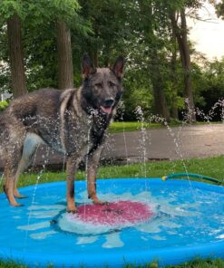 Jasonwell Splash Pad Sprinkler/ Play Mat for Kids, Outdoor Water Toys Inflatable for Baby Toddler Boys Girls Children Age 18+ Months ,Outside Backyard Dog Pool Shark 68" 31 81ihGrRqxgL