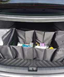 Cargo Foldable Multi Compartment Fabric Car Truck Van SUV Storage Basket Trunk Organizer and Cooler Set,Black,AK-018 Black 38 81ihtZbZsL