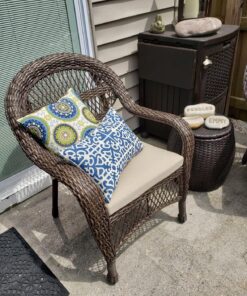 Greendale Home Fashions Rectangle Outdoor Accent Pillows, Indigo, Set of 2 29 81ik14 cG8L