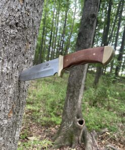 Mossy Oak 14-inch Bowie Knife, Full-tang Fixed Blade, Wood Handle Hunting Knife with Leather Sheath for Camping, Hiking, Survival 51 81ik6ooHHL