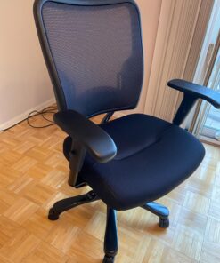 Space Seating 75 Series Air Grid Big and Tall Deluxe Ergonomic Office Chair with Thick Padded Seat and 400 lb. Limit, Black Double Air Grid 46 81ikOwKmgL