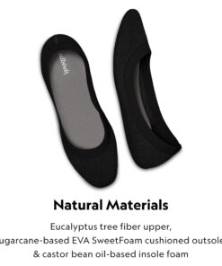 Allbirds Women’s Tree Breezers, Knit Ballet Flats, Slip-On Everyday Round Toe Shoes, Machine Washable Made with Natural Materials 5 Jet Black (Black Sole) 12 81ikTvkCuHL