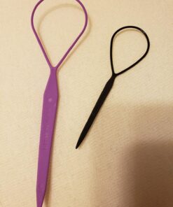 Conair Topsy Tail Hair Tool, Ponytail Hair Loop Styling Tool with Hair Ties Hair Styling Kit Included, 5-Piece Set Black 38 81ikXLUz3L