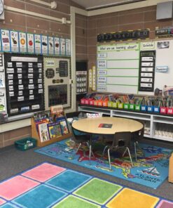 Teacher Created Resources TCR5615 Chalkboard Brights Calendar Bulletin Board Set, Paper, Multi 22 81im6GepiL