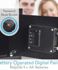 SereneLife Premium Steel Digital Safe Box - 9.1" x 6.7" x 6.7" | Secure Storage for Cash, Firearms, Jewelry & More | Great For Hotels, Cabinets & Home Use | Electronic & Mechanical Access - 2 Keys 25 81imZCX2yHL 2