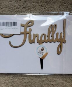 Finally Cake Topper-Engagement Wedding Anniversary Decoration Cake Topper Black 15 81inFGv HNL