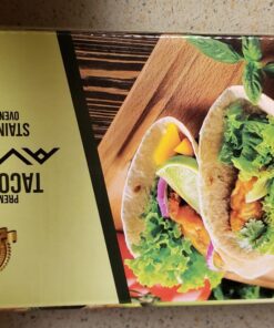 Pack of 4 - Stainless Steel Taco Holder Stand - Truck Tray Style - Each Rack Holds Up to 3 Tacos - Oven, Grill & Dishwasher Safe - Size 8" x 4" x 2" 4 Pack 37 81inlcrjrwL
