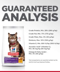 Hill's Science Diet Dry Cat Food, Adult, Sensitive Stomach & Skin, Chicken & Rice Recipe, 3.5 lb. Bag 3.5 Pound (Pack of 1) 30 81intFbrHmL