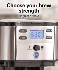 Hamilton Beach 2-Way 12 Cup Programmable Drip Coffee Maker & Single Serve Machine, Glass Carafe, Auto Pause and Pour, Black (49980R) 41 81io0lhuEKL