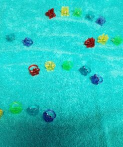 Super Z Outlet Colorful Assorted Plastic Glitter Toy Rings | Bag Of 144 Rings (Hearts, Bears, Stars, Hands & Flowers) | Use As Party Favors, Cake Toppers, In Goody Bags, Piñatas, Arts, Crafts & More 30 81iovUFVJdL