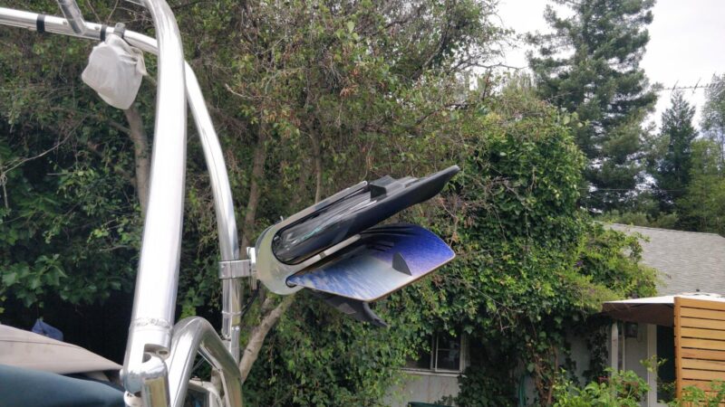 Kneeboard Rack For Boat, Polished Aluminum Knee Board Wakeboard Combo ...