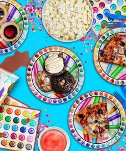 Alternative view of Artist Painting Birthday Party Supplies Set Plates Napkins Cups Art Tableware Kit for 16