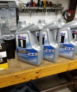 Mobil 1 High Mileage Full Synthetic Motor Oil 5W-30, 5 Quart Full Synthetic High Mileage 31 81iq70DajIL