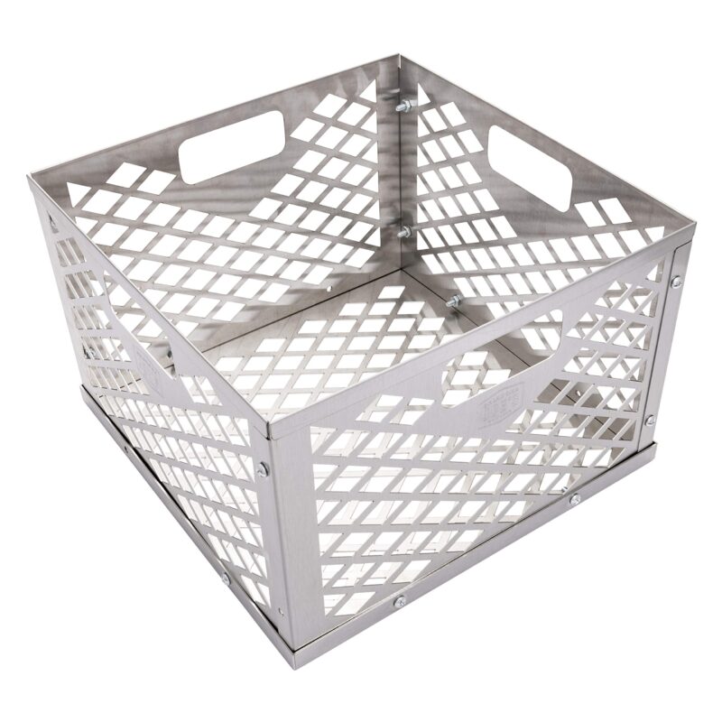 Catalog 2 Oklahoma Joe's 5279338P04 Stainless Steel Offset Smoker Charcoal Firebox Basket, Silver