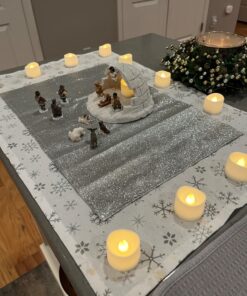 Homemory 12-Pack Flameless LED Tea Lights Candles Battery Operated, 200+Hour Fake Electric Candles TeaLights for Votive, Aniversary, Wedding Centerpiece Table Decor, Funeral, Halloween, Christmas Warm White Glow, White Base Pack of 12 31 81iqHd8Q32L