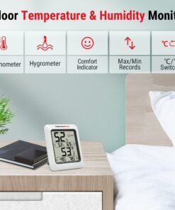 Alternative view of ThermoPro TP50 Digital Hygrometer Indoor Thermometer Room Thermometer and Humidity Gauge with Temperature Monitor 1