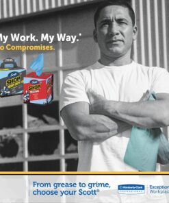 Scott Kimberly-Clark 75190 Scott Shop Towels, 9" x-12", Blue (1 Box of 200) 10 81iqoQQJZyL