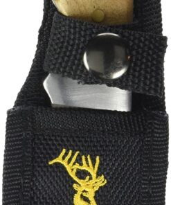 Elk Ridge - Outdoors Fixed Blade Hunting Knife - 8 in Overall - Mirror Polished Blade with Burl Wood Handle, Nylon Sheath - Full Tang Bowie Knife - ER-107 12 81ir3Q6ux3L