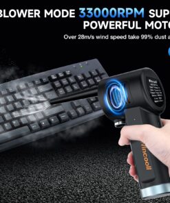 Air Duster for Computer Keyboard Cleaning - Cordless, Rechargeable 6000mAh Battery,Powerful Brushless Motor and 10W Fast Charging Air Duster Compressed Air TAD03 11 81irXtG8A0L