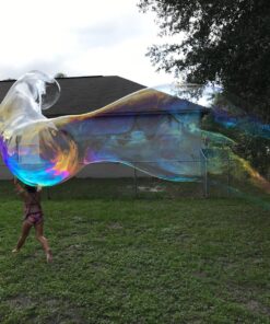 The Original Giant Bubble Wand Makes The World's Longest Bubbles, Over 36 feet Long, Includes 2.7 Gallons of Giant Bubble Solution, Non-Toxic Certified 38 81is2YIGcL