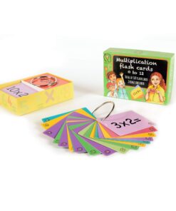 Multiplication Flash Cards, one Set of 0-12 Times Tables Cards, 169 Double Sided Multiplication Flash Cards with 2 Rings Included (Keeps Cards Tidy) 12 81isDDH4BbL